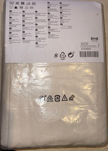 MOALINA Gri Baskılı Fon Perde 2'li - Görsel 4