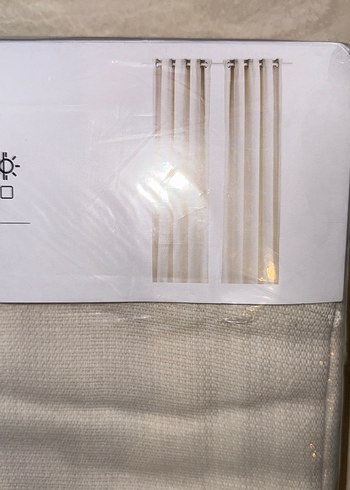 MOALINA Gri Baskılı Fon Perde 2'li - Görsel 3