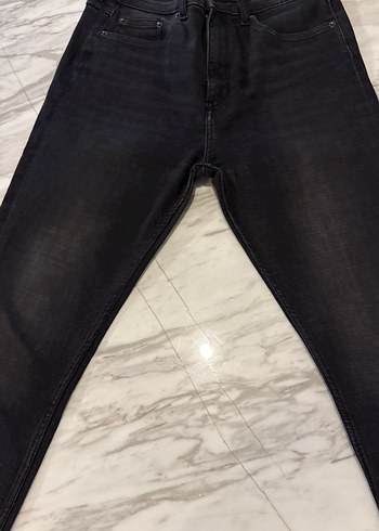 Siyah Kürklü Erkek Denim Pantolon - Görsel 2