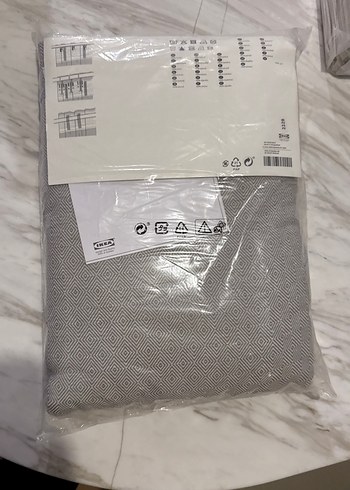 JADERMOT Gri Desenli  2 li fon perde - Görsel 4