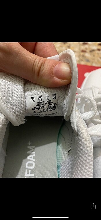 37 Beden beyaz Renk Orjinal puma spor ayakkabı