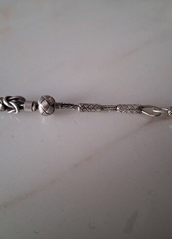 Saf baltık kehribar tesbih 1000 Ayar Gümüş Püsküllü ve kozalı - Görsel 11