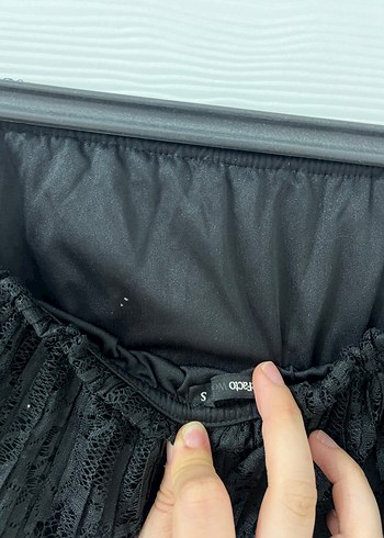 Pileli Siyah Mini Etek - Görsel 2