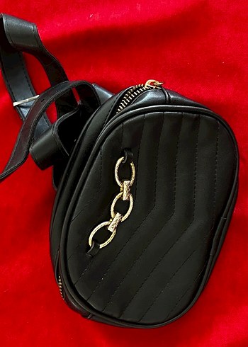 Siyah Deri Kemerli Kadın Çanta - Görsel 4