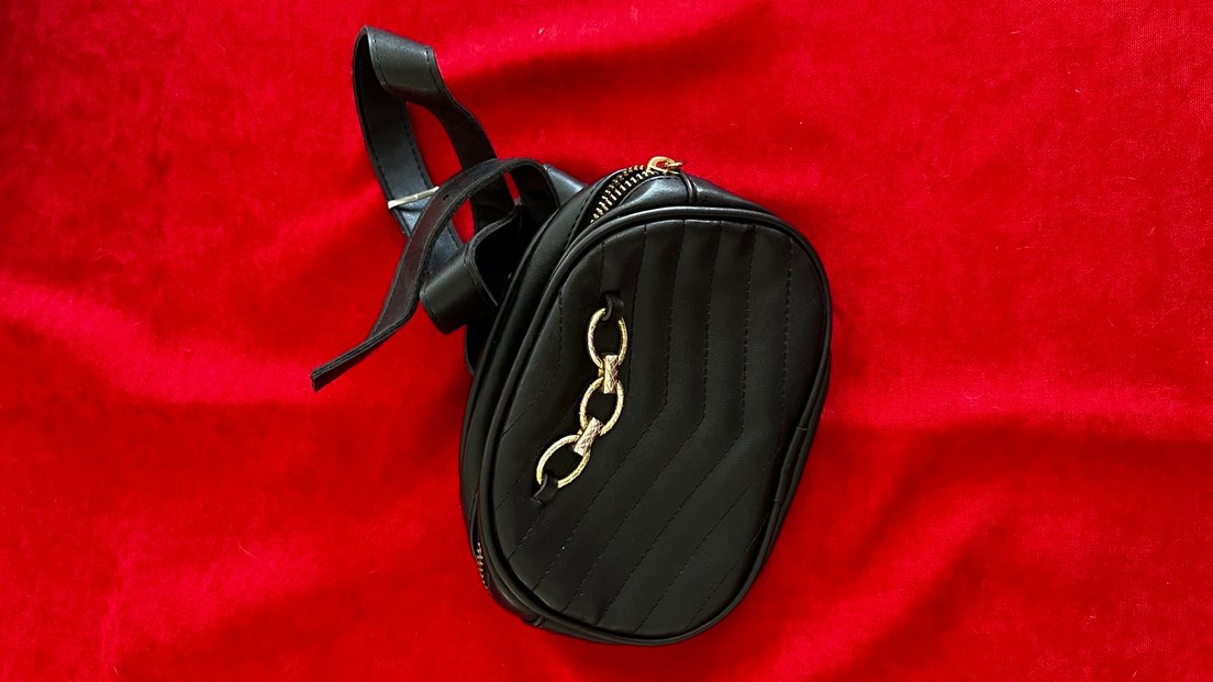 Siyah Deri Kemerli Kadın Çanta - Görsel 4