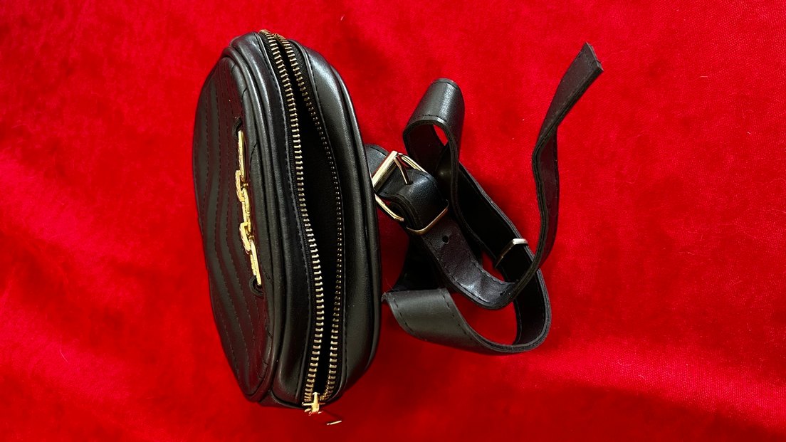 Siyah Deri Kemerli Kadın Çanta - Görsel 3