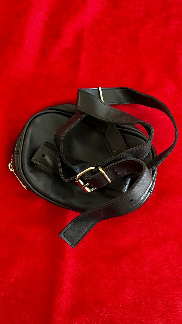 Siyah Deri Kemerli Kadın Çanta - Görsel 2