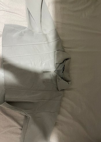 Gri Yarım Fermuarlı Kadın Sweatshirt