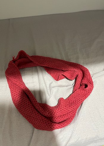 Kadın Kırmızı Örgü Şal atkı