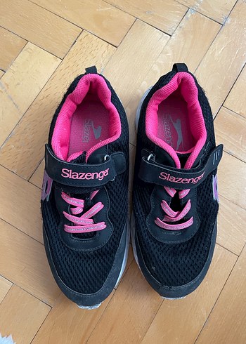 Kız Çocuk Siyah-Pembe Slazenger Spor Ayakkabı - Görsel 2