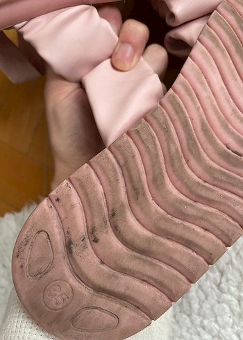 Pudra Renk Fırfırlı Dolgu Topuklu çocuk Sandalet - Görsel 2