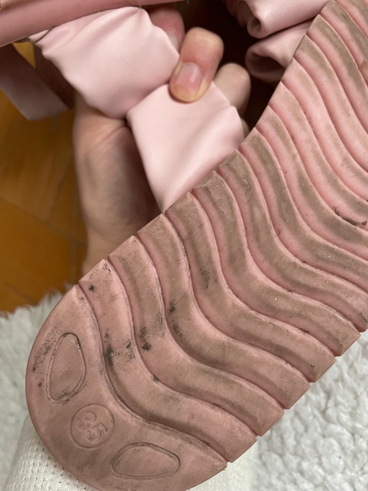 Pudra Renk Fırfırlı Dolgu Topuklu çocuk Sandalet - Görsel 2