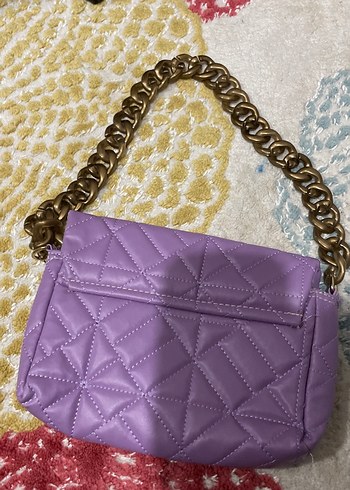 Mor Zincir Detaylı Kadın Çanta - Görsel 3