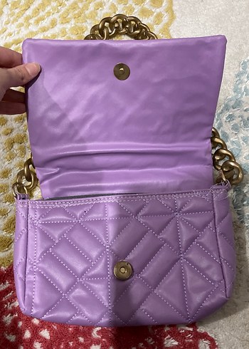 Mor Zincir Detaylı Kadın Çanta - Görsel 2