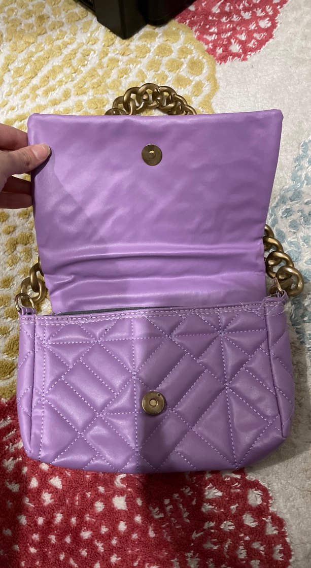 Mor Zincir Detaylı Kadın Çanta - Görsel 2
