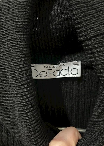 Siyah Kadın Boğazlı Triko Kazak - Görsel 2