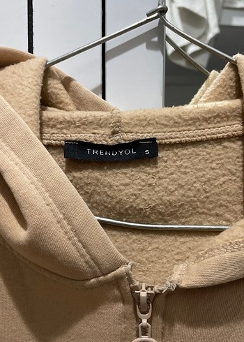 Bej Fermuarlı Kadın Sweatshirt - Görsel 2