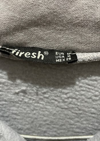 Gri Yarım Fermuarlı Kadın Sweatshirt - Görsel 3