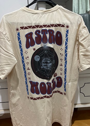 Erkek Bej Kısa Kollu Baskılı Tişört - Görsel 3