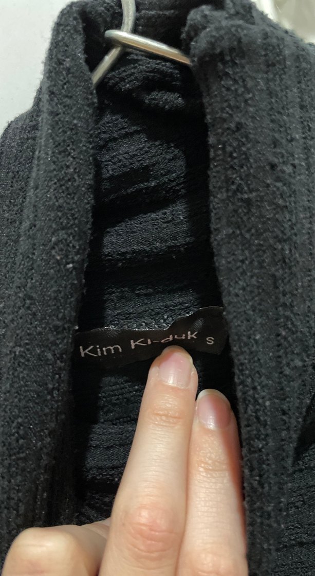 Siyah Kadın Yüksek Yakalı Örme Triko - Görsel 2