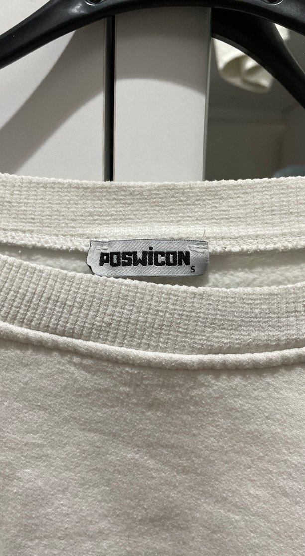 Kadın Beyaz Uzun Kollu Keten Sweatshirt - Görsel 3