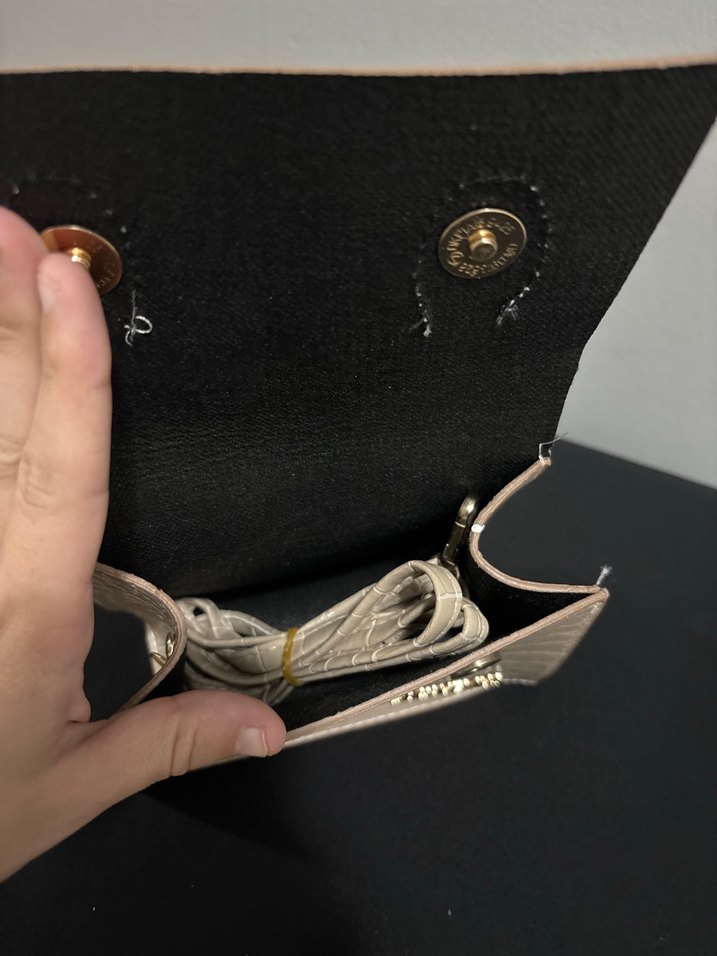 Bej Deri Desenli Kadın Çanta - Görsel 2