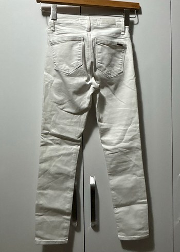 Beyaz Kadın Denim Jean Pantolon - Görsel 2
