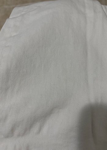 Beyaz Kemerli Kadın Keten Pantolon - Görsel 3