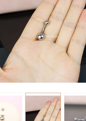 Beden %100 Titanyum göbek Piercing