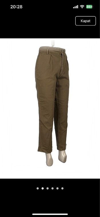 Stradivarius stradivarius haki pantolon