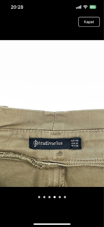 40 Beden haki Renk stradivarius haki pantolon