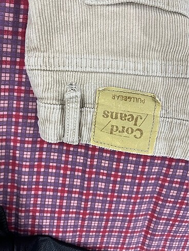 40 Beden camel Renk pull and bear bej fitilli kadife pantolon