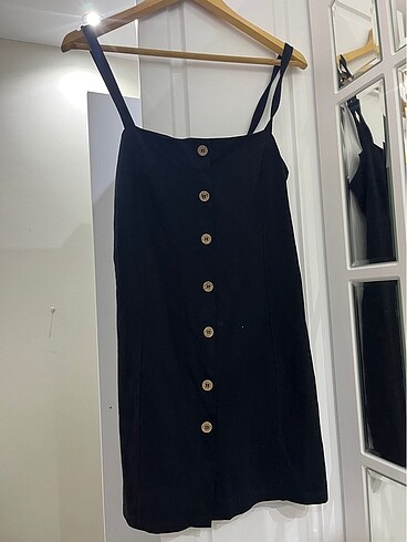 pull and bear siyah mini elbise