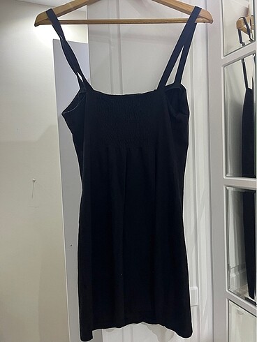 l Beden pull and bear siyah mini elbise