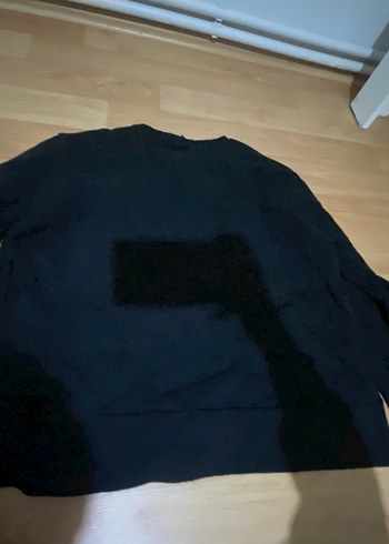 Siyah Kadın Keten Uzun Kollu Kazak - Görsel 5