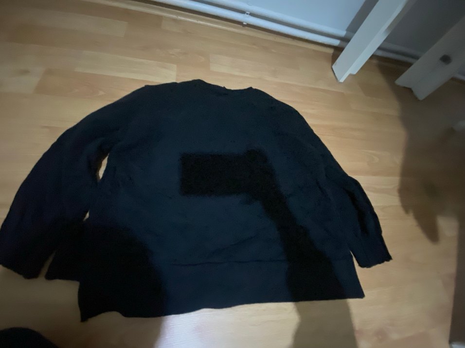 Siyah Kadın Keten Uzun Kollu Kazak - Görsel 5