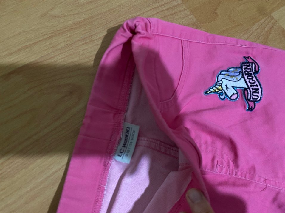 Kız Çocuk Pembe Dar Kesim Pantolon 9 yaş - Görsel 2