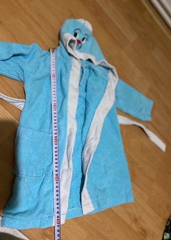 Kapüşonlu Mavi Erkek Çocuk Bornozu 2,5 -3 Yaş - Görsel 2