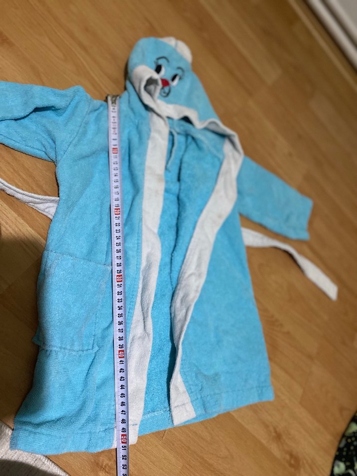 Kapüşonlu Mavi Erkek Çocuk Bornozu 2,5 -3 Yaş - Görsel 2
