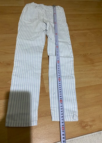 Kız Çocuk Gri Çizgili Denim Pantolon 9 yaş - Görsel 5
