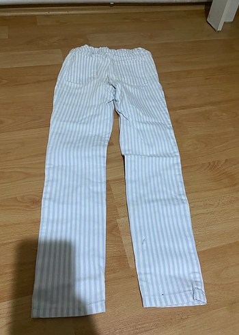 Kız Çocuk Gri Çizgili Denim Pantolon 9 yaş - Görsel 3