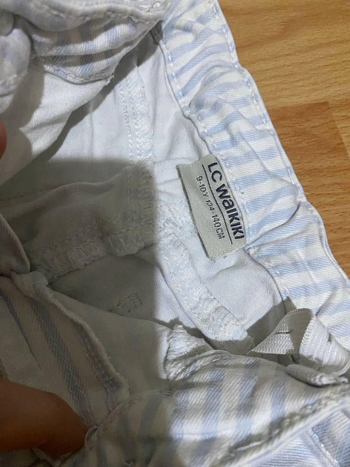 Kız Çocuk Gri Çizgili Denim Pantolon 9 yaş - Görsel 2