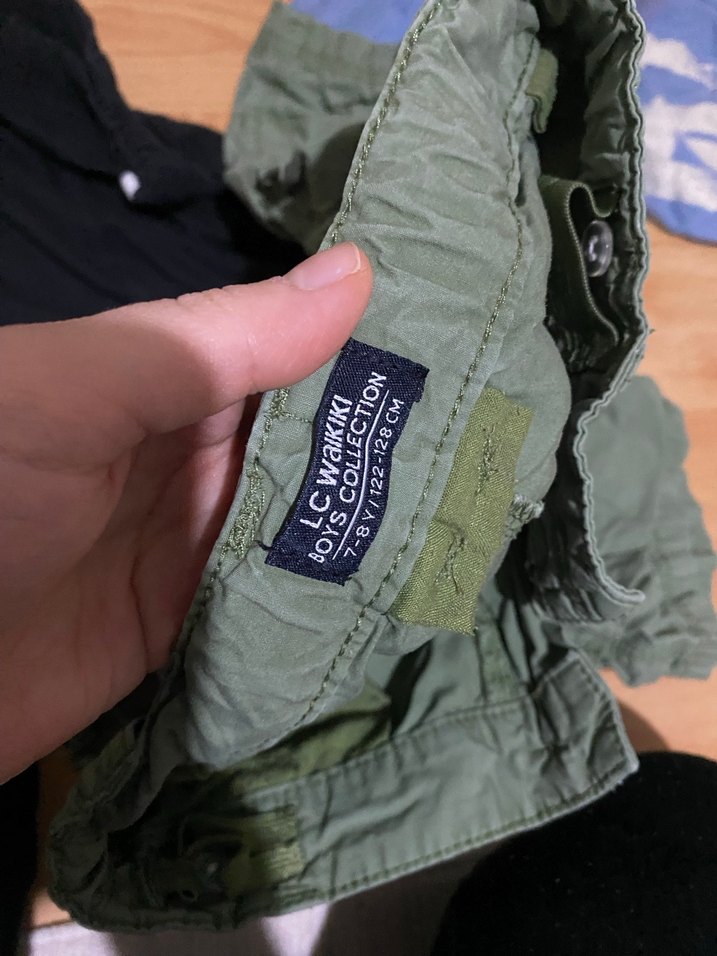 Erkek Çocuk Keten Kumaş Kemerli Şort - Görsel 4