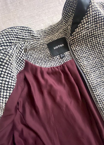 Gri Kemerli Kadın Midi Palto - Görsel 2