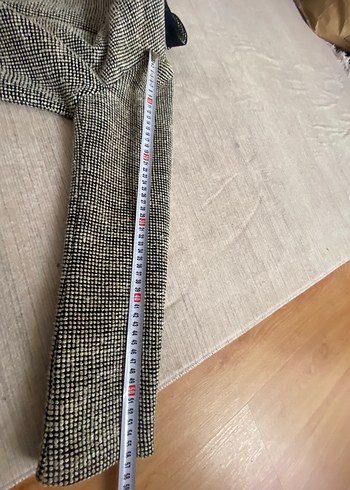 Gri Kemerli Kadın Midi Palto - Görsel 5