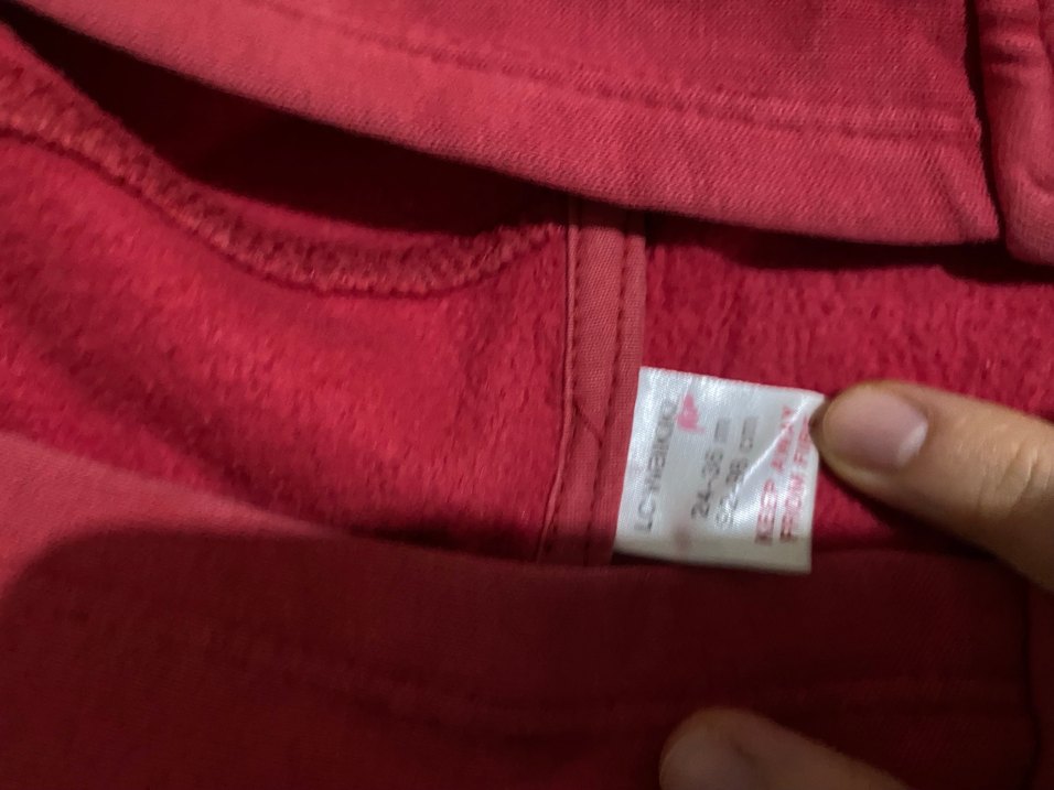 Kız Çocuk Kırmızı Kapüşonlu Fermuarlı Sweatshirt - Görsel 2