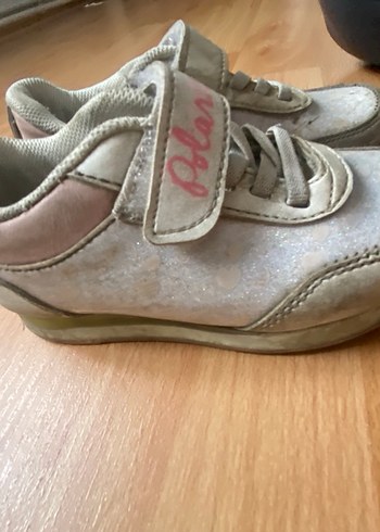 Kız Çocuk Gri Cırtcırtlı Spor  ayakkabı 27 no - Görsel 5