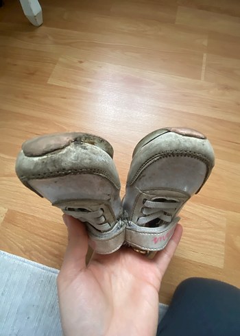 Kız Çocuk Gri Cırtcırtlı Spor  ayakkabı 27 no - Görsel 3