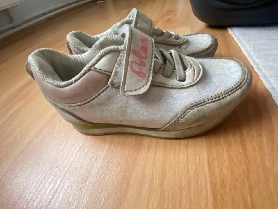 Kız Çocuk Gri Cırtcırtlı Spor  ayakkabı 27 no - Görsel 5