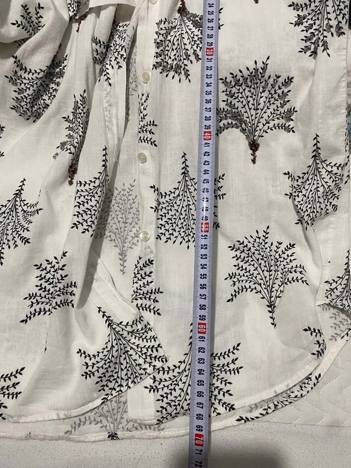 Bohem Desenli Uzun Kollu Kadın Gömlek - Görsel 5